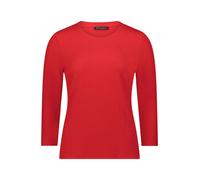 Strukturshirt mit Rundhalsausschnitt High Risk Red Damen