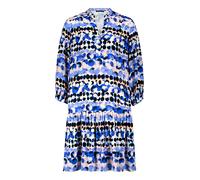 Sommerkleid BETTY BARCLAY "Damen mit 3/4 Arm", Damen, Gr. 40, Normalgrößen, blau, beige, Obermaterial: 100% Viskose, ausgestellt kurz, V-Ausschnitt, Kleider Sommerkleid (12693804-40) blau, beige