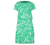 Sommerkleid BETTY BARCLAY "Betty Barclay Stufenkleid mit U-Boot-Ausschnitt", Damen, Gr. 48, Normalgrößen, bunt (grün, cream), Obermaterial: 100% Polyamid. Futter: 100% Polyester., feminin, gerade kurz