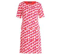 Sommerkleid BETTY BARCLAY "Betty Barclay Stufenkleid kurzarm", Damen, Gr. 46, Normalgrößen, rot (rot, weiß), Obermaterial: 95% Polyester, 5% Elasthan. Futter: 100% Polyester., feminin, gerade kurz, Ru