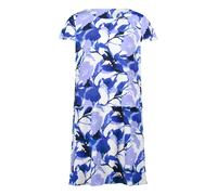 Betty Barclay Stufenkleid Sommerkleid kurzarm U-Boot-Ausschnitt Weiß/Blau Gr. 48
