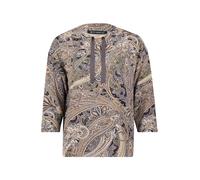 Sweatshirt BETTY BARCLAY "Damen mit hohem Kragen", Damen, Gr. 42, grau (grau, beige), Steppware, Obermaterial: 72% Viskose, 24% Polyester, 4% Elasthan, gerade normal, Sweatshirts Sweatshirt (37350150-