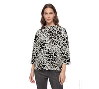 Sweatshirt BETTY BARCLAY "Damen mit Trompetenärmeln", Damen, Gr. 46, schwarz-weiß (beige, grau), Obermaterial: 61% Polyester, 34% Viskose, 5% Elasthan, gerade normal, Sweatshirts Sweatshirt (96604707-