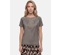 Kurzarmshirt BETTY BARCLAY "Damen mit Patches", Damen, Gr. 42, grau, Jersey, Obermaterial: 95% Viskose, 5% Elasthan, figurumspielend normal, U-Boot-Ausschnitt, Shirts (24592813-42) grau