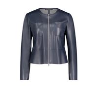 Betty Barclay - Taillierte Jacke in Lederoptik mit Reißverschluss blau - Gr. - 48