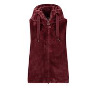 Plüschweste BETTY BARCLAY "Damen mit Kapuze", Damen, Gr. 46, dunkelrot, Obermaterial: 100% Polyester. Futter: 100% Polyester, A-Linie hüftbedeckend, Westen (39503454-46) dunkelrot