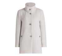 Wolljacke BETTY BARCLAY "Damen Wollmantel mit hohem Kragen", Damen, Gr. 40, grau (hellgrau), Obermaterial: 70% Wolle, 30% Polyester. Futter: 100% Acetat., schmal, Jacken (39880501-40) hellgrau