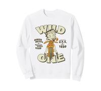 Betty Boop Wild One Biker Motorrad Vintage Grafik Sweatshirt
