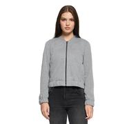 Jackenblazer BETTY & CO "Damen Blouson langarm", Damen, Gr. 44, grau (grau melange), Obermaterial: 66% Polyester, 32% Viskose, 2% Elasthan. Futter: 100% Polyester., figurumspielend normal, Blazer (220