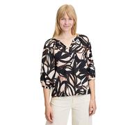 Schlupfbluse BETTY & CO "Betty & Co Schlupfbluse mit Print", Damen, Gr. 44, schwarz (schwarz, nature), Obermaterial: 100% Baumwolle., casual, figurumspielend normal, Rundhals, 3/4-Ärmel, Blusen (39598