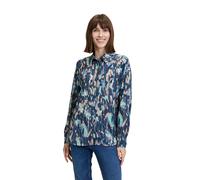 Hemdbluse BETTY & CO "Betty & Co Hemdbluse mit Print" Gr. 36, blau (blau, camel), Damen, Obermaterial: 100% Viskose., Blusen (20743633-36) blau, camel
