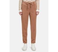 Stoffhose BETTY & CO "Betty & Co Casual-Hose mit Struktur", Damen, Gr. 42, Normalgrößen, beige, Obermaterial: 100% Polyester., modisch, figurumspielend 7/8-Länge, Hosen, Material (52483707-42) beige