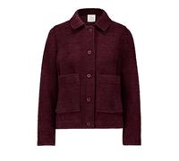 Canvasjacke BETTY & CO "Damen mit Kragen", Damen, Gr. 42, rot (fall burgundy), Obermaterial: 82% Polyester, 18% Polyamid, gerade, Jacken (32949144-42) fall burgundy