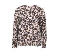 Sweatshirt BETTY & CO "Damen Casual-Shirt mit Tunnelzug", Damen, Gr. 38, beige, schwarz, Obermaterial: 97% Polyester, 03% Elasthan., lässig geschnitten normal, Rundhals, Sweatshirts (42112051-38) beig