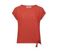 Kurzarmshirt BETTY & CO "Damen mit Struktur", Damen, Gr. L, dunkelrot, Obermaterial: 95% Polyester, 05% Elasthan, loose fit normal, Rundhals, Shirts (79284325-L) dunkelrot