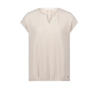 Betty Barclay Kurzarmshirt "Damen mit Struktur" 78% Viskose Rundhals Loose Fit Nature/Cream Gr. XL