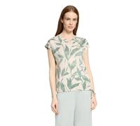 Betty Barclay Kurzarmshirt mit Tunnelzug Damen L – 50% Baumwolle, 50% Modal – nature, grün