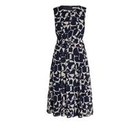 Betty & Co Damen Chiffonkleid ärmellos Dunkelblau/Natur Größe 38