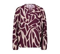 Schlupfbluse BETTY & CO "Betty & Co Damen Schlupfbluse mit Print", Damen, Gr. 38, dunkelrot, nature, Obermaterial: 100% Viskose., casual, figurumspielend normal, Rundhals, Blusen (30013126-38) dunkelr