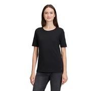 Betty & Co Basic Shirt Damen Rundhalsausschnitt Kurzarm 95% Baumwolle/5% Elasthan Schwarz XL
