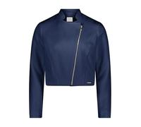 Jackenblazer BETTY & CO "Betty & Co Bikerjacke mit Stehkragen" Gr. 40, blau (dunkelblau), Damen, Obermaterial: 95% Polyester, 5% Elasthan. Futter: 100% Polyester., Blazer, Material (38015534-40) dunke