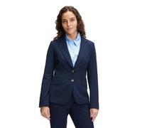 Betty & Co Damen Klassischer Blazer mit Taschen, blue, Gr. 38