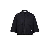 Jackenblazer BETTY & CO "Damen mit Kragen", Damen, Gr. 36, schwarz, Obermaterial: 100% Baumwolle, lässig geschnitten normal, Blazer (93658812-36) schwarz