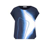 Betty & Co Damen Casual-Shirt mit Print XL, Dunkelblau/Blau