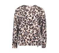 Sweatshirt BETTY & CO "Damen Casual-Shirt mit Tunnelzug", Damen, Gr. 38, beige, schwarz, Obermaterial: 97% Polyester, 03% Elasthan., lässig geschnitten normal, Rundhals, Sweatshirts (42112051-38) beig