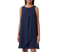 Betty & Co Damen Chiffonkleid im Layer Look Dunkelblau,40