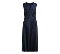 Chiffonkleid BETTY & CO "Betty & Co Chiffonkleid mit Plissee", Damen, Gr. 42, Normalgrößen, blau (dunkelblau), Obermaterial: 97% Polyester, 03% Elasthan. Futter: 100% Polyester., feminin, figurumspiel