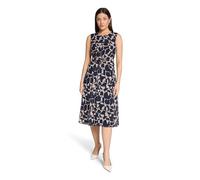 Betty & Co Chiffonkleid Dunkelblau/Natur Größe 44