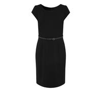Betty & Co Damen Etuikleid mit Gürtel 1/2-Arm Schwarz Gr. 36