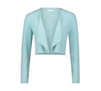 Strickjacke BETTY & CO "Betty & Co Feinstrickjacke ohne Verschluss", Damen, Gr. 42, blau (pastel turquoise), Feinstrick, Obermaterial: 64% Viskose, 36% Polyamid., feminin, tailliert normal, V-Ausschni