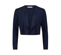 Strickjacke BETTY & CO "Betty & Co Feinstrickjacke ohne Verschluss", Damen, Gr. 44, blau (dunkelblau), Feinstrick, Obermaterial: 64% Viskose, 36% Polyamid., feminin, tailliert normal, V-Ausschnitt, La