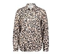 Hemdbluse BETTY & CO "Betty & Co Damen Hemdbluse mit Print", Damen, Gr. 44, beige (beige, schwarz), Obermaterial: 100% Viskose., modisch, gerade normal, Blusen (84634867-44) beige, schwarz