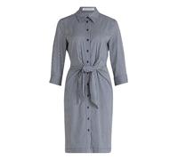 Betty & Co Damen Hemdblusenkleid mit Eingrifftaschen 40, Dunkelblau/Weiß