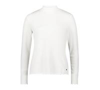 Betty & Co Damen Langarm-Shirt mit Rippenstruktur XL, Rohweiß