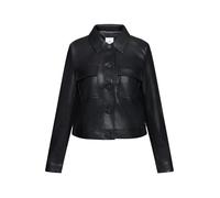 Jackenblazer BETTY & CO "Damen Lederjacke langarm", Damen, Gr. 40, grün (schwarz), Obermaterial: 100% Polyurethan, 100% Polyester. Futter: 100% Polyester., lässig geschnitten normal, Blazer (27927442-