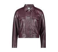 Betty & Co Damen Lederjacke Langarm 42, Dark Aubergine