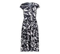 Betty & Co Damen Midikleid Kurzarm 42, Nature-Black