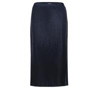 Midirock BETTY & CO "Betty & Co Midirock mit Plissee", Damen, Gr. 44, blau (dunkelblau), Obermaterial: 100% Polyester. Futter: 100% Polyester., casual, figurumspielend knielang, Röcke, Plissee (780963