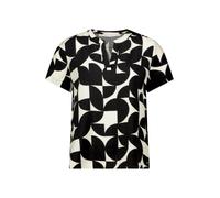 BETTY & CO Schlupfbluse 70363110-38 Damen Gr.38 Kurzarm Viskose/Polyamid 85/15 Rundhals Schwarz/Weiß