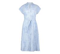 Betty & Co Damen Sommerkleid mit Stickerei 44, Weiß/Hellblau