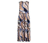 Sommerkleid BETTY & CO "Betty & Co Sommerkleid mit Stufenrock", Damen, Gr. 42, Normalgrößen, blau (nature, blau), Obermaterial: 100% Viskose., casual, figurumspielend lang, Rundhals, Kleider (35846308