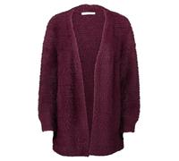 Strickjacke BETTY & CO "Betty & Co Damen Strick-Cardigan ohne Verschluss", Damen, Gr. 36, lila (schwarz aubergine), Strick, Obermaterial: 71% Polyamid, 29% Polyester., modisch, figurumspielend lang, V
