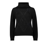 Strickpullover BETTY & CO "Damen mit Kragen", Damen, Gr. 42, schwarz, Strick, Obermaterial: 48% Polyamid, 46% Polyacryl, 4% Wolle, 2% Polyester, lässig geschnitten normal, Pullover Strickpullover (579