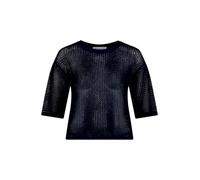 Betty Barclay Damen Strickpullover mit Lochmuster Dunkelblau Gr. 42