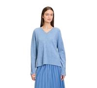 Betty & Co Damen Strickpullover mit V-Ausschnitt 38, Moonlight Blue Melange