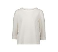Betty & Co Damen Strukturshirt mit Rundhalsausschnitt L, Rohweiß